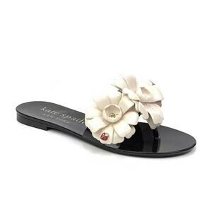 Kate Spade Jaylee Embellished Flower Slip-On Slide Sandals Women’s 7